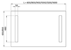 Speil med led lys 80 cm | Illuminor as